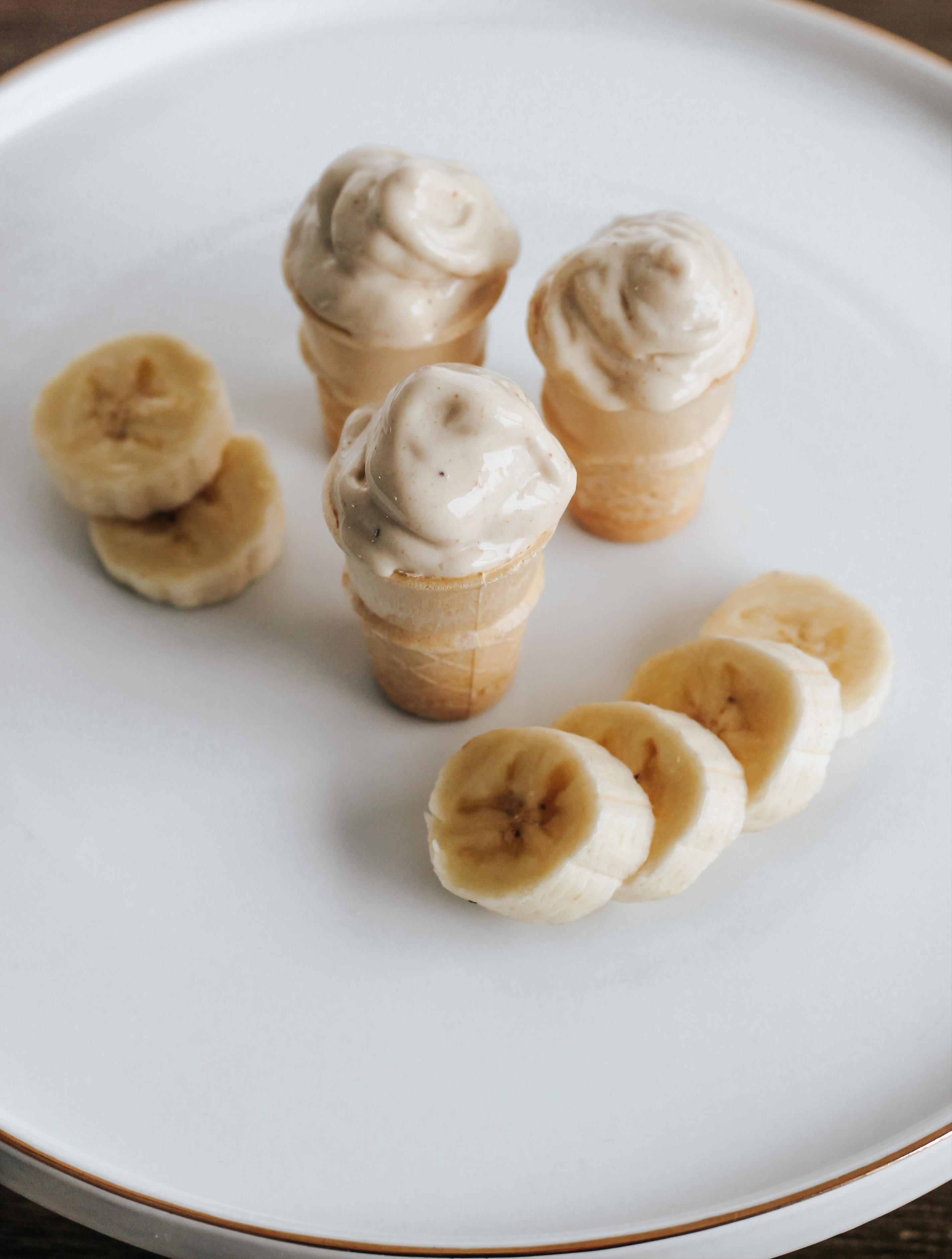 Crème glacée bananes et beurre d’arachides